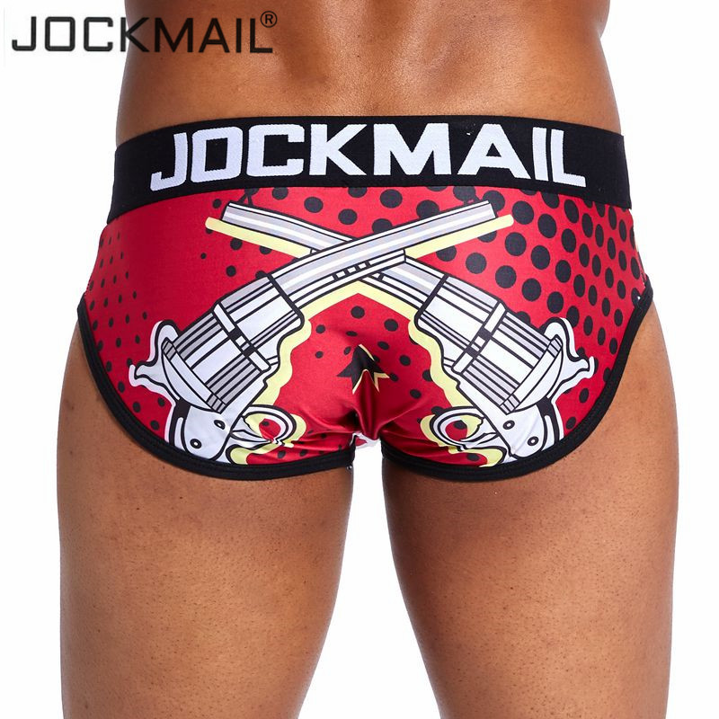 JOCKMAIL Σέξι εσώρουχα ανδρικά σλιπ Cueca sissy παιχνιδιάρικο print Καμουφλάζ Εσώρουχα calzoncillos hombre slips Ανδρικά εσώρουχα Hot