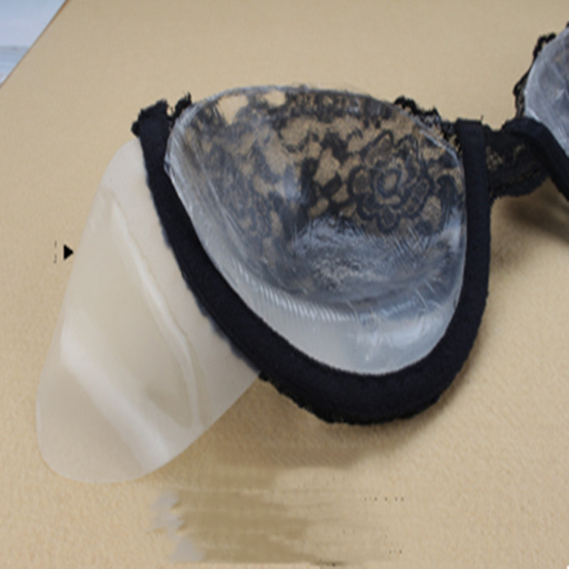 Novi čipkasti silikonski nevidljivi grudnjak s prozirnim bočnim krilima haljina s čeličnim prstenom skupljeni seksi grudnjak