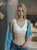 VANZTINA Sutien sexy din dantelă Sutiene fără cusături, fără oase, lenjerie de corp fără margini Sutien activ pentru femei Bralette