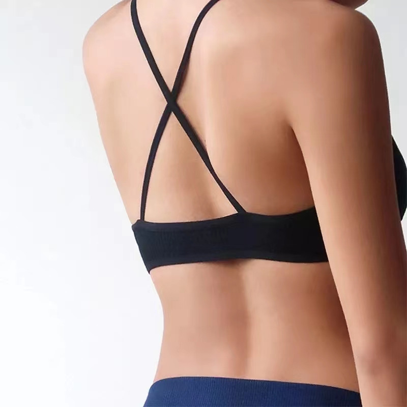 Seksīgs tīras kokvilnas sieviešu krūšturis, sporta Jane Camisole apakšveļa, bezšuvju stumbrs, sieviešu krūšturis vienkrāsains, modes viens krūšturis