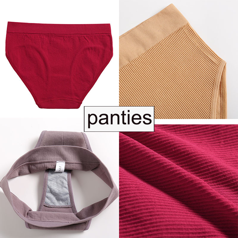 Set de sutien sexy de 2 buc. Lenjerie de corp fără sudură pentru femei Lenjerie de femeie Topuri cu nervuri Thong Chiloți cu talie înaltă Sutien extensibil Tank Crop Top