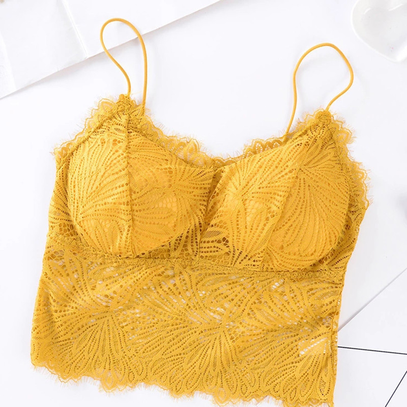 SVOKOR Γυναικεία σουτιέν Pad Push Up Ασύρματο δαντελένιο σουτιέν Κορυφαίο σέξι εσώρουχο Bralette Plus Size Fitness Εσώρουχα με μοτίβο λουλουδιών Full Cup