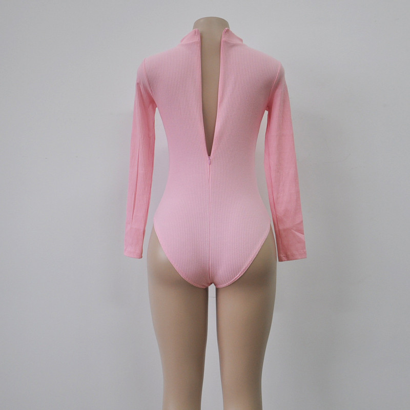 καλοκαιρινό φθινόπωρο Γυναικεία σέξι λεπτή κοντή βαμβακερή ολόσωμη φόρμα romper Φορμάκι με μακρυμάνικο V-λαιμόκοψη γυναικεία φόρμα