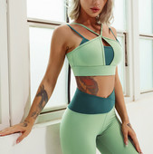 Naiste Roheline Spordirinnahoidja Kõrge vöökohaga säärised Treeningriided Õmblusteta spordirõivad Naiste jõusaal Fitness Sportlikud joogapüksid