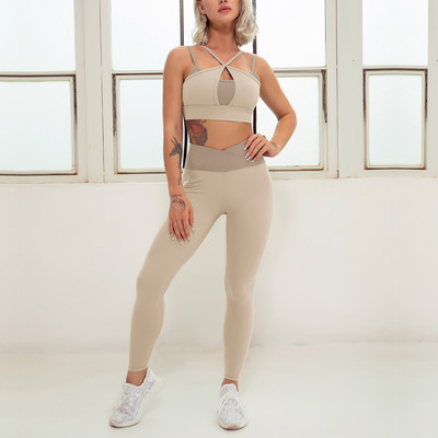 Naiste Roheline Spordirinnahoidja Kõrge vöökohaga säärised Treeningriided Õmblusteta spordirõivad Naiste jõusaal Fitness Sportlikud joogapüksid