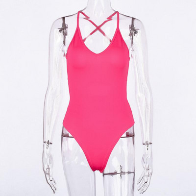 Ljetni seksi bodi s V-izrezom Ženski ženski kombinezon s remenima bez leđa i uz tijelo Ženski kombinezoni Ženski kombinezon Femme 2019