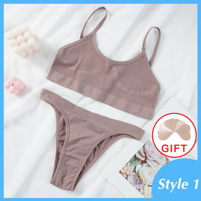 Set de sutien pentru femei Lenjerie sexy Lenjerie de corp pentru femei Bralette Topuri cu nervuri Sutien de modă pentru fete de bază Tank extensibil Crop Tops Costum