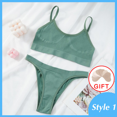 Set de sutien pentru femei Lenjerie sexy Lenjerie de corp pentru femei Bralette Topuri cu nervuri Sutien de modă pentru fete de bază Tank extensibil Crop Tops Costum