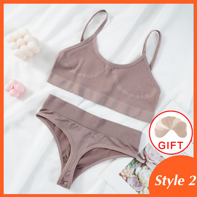 Set de sutien pentru femei Lenjerie sexy Lenjerie de corp pentru femei Bralette Topuri cu nervuri Sutien de modă pentru fete de bază Tank extensibil Crop Tops Costum