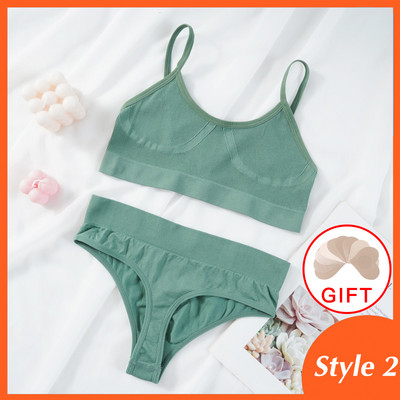 Set de sutien pentru femei Lenjerie sexy Lenjerie de corp pentru femei Bralette Topuri cu nervuri Sutien de modă pentru fete de bază Tank extensibil Crop Tops Costum