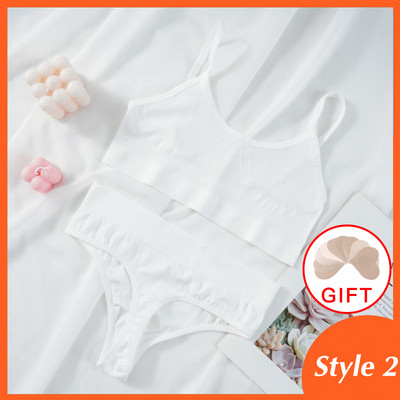 Set de sutien pentru femei Lenjerie sexy Lenjerie de corp pentru femei Bralette Topuri cu nervuri Sutien de modă pentru fete de bază Tank extensibil Crop Tops Costum