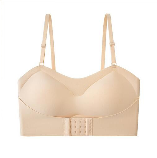 Χωρίς ίχνος στράπλες γυναικεία εσώρουχα μικρό στήθος λεπτό τμήμα συλλέγουν ειδικά αντιολισθητικά δεν μπορεί να πέσει πάνω από σωλήνα δεν σουτιέν από ατσάλινο δαχτυλίδι