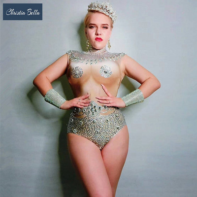 Christia Bella Club de noapte Costume de dans sexy Salopete de cântăreață pentru femei.