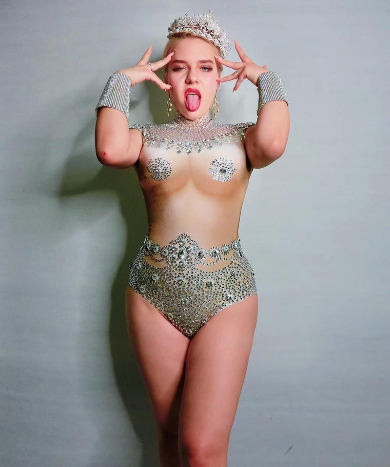 Christia Bella Club de noapte Costume de dans sexy Salopete de cântăreață pentru femei.