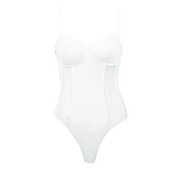 Αμάνικο λουράκι σπαγγέτι Σέξι ρούχα παραλίας Καλοκαιρινό μαγιό Φορμάκια Διασημότητες Χονδρική πώληση Skinny Cami Bodycon Λευκό κορμάκι γυναικών