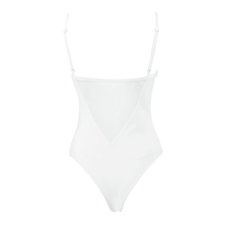 Αμάνικο λουράκι σπαγγέτι Σέξι ρούχα παραλίας Καλοκαιρινό μαγιό Φορμάκια Διασημότητες Χονδρική πώληση Skinny Cami Bodycon Λευκό κορμάκι γυναικών