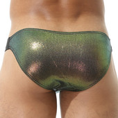 Lenjerie de corp de modă Chiloți pentru bărbați Husă moale U convexă Bikini Chiloți cu talie joasă Slip sexy strălucitori