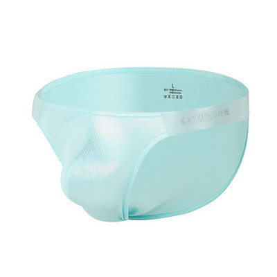 Lenjerie de corp de modă Chiloți pentru bărbați Husă moale U convexă Bikini Chiloți cu talie joasă Slip sexy strălucitori