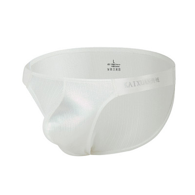 Lenjerie de corp de modă Chiloți pentru bărbați Husă moale U convexă Bikini Chiloți cu talie joasă Slip sexy strălucitori