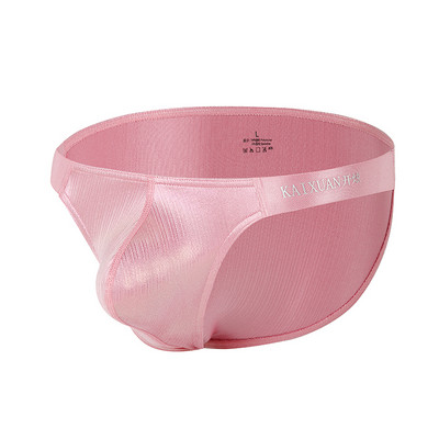 Lenjerie de corp de modă Chiloți pentru bărbați Husă moale U convexă Bikini Chiloți cu talie joasă Slip sexy strălucitori