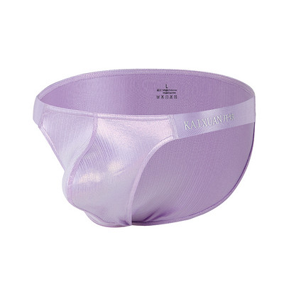 Lenjerie de corp de modă Chiloți pentru bărbați Husă moale U convexă Bikini Chiloți cu talie joasă Slip sexy strălucitori
