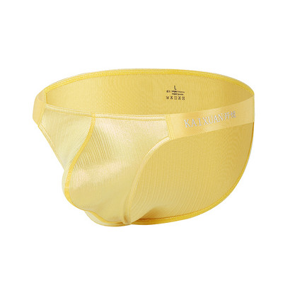 Lenjerie de corp de modă Chiloți pentru bărbați Husă moale U convexă Bikini Chiloți cu talie joasă Slip sexy strălucitori