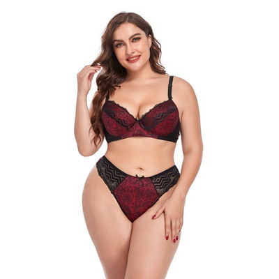 Trufeeling 85D 90D 95D 100D 105D 110D Σετ σουτιέν με φλοράλ στάμπα γυναικεία σετ δαντέλα δαντέλα σε μεγάλο μέγεθος σετ εσωρούχων με επένδυση μεγάλου μεγέθους