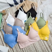 HIVOF μικρή καμιζόλα από χρυσάνθεμο, σωληνωτή μπλούζα, αθλητικά εσώρουχα για κορίτσια χωρίς ατσάλι, εσώρουχα βάσης, άνετα και αναπνεύσιμα β