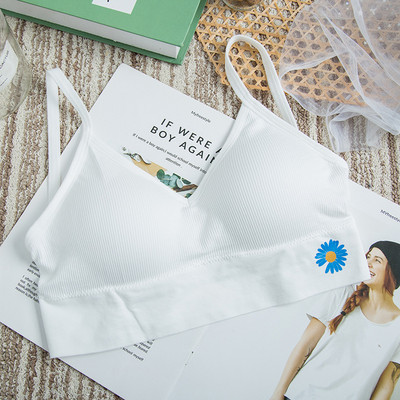 HIVOF μικρή καμιζόλα από χρυσάνθεμο, σωληνωτή μπλούζα, αθλητικά εσώρουχα για κορίτσια χωρίς ατσάλι, εσώρουχα βάσης, άνετα και αναπνεύσιμα β