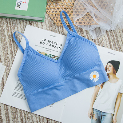 HIVOF μικρή καμιζόλα από χρυσάνθεμο, σωληνωτή μπλούζα, αθλητικά εσώρουχα για κορίτσια χωρίς ατσάλι, εσώρουχα βάσης, άνετα και αναπνεύσιμα β