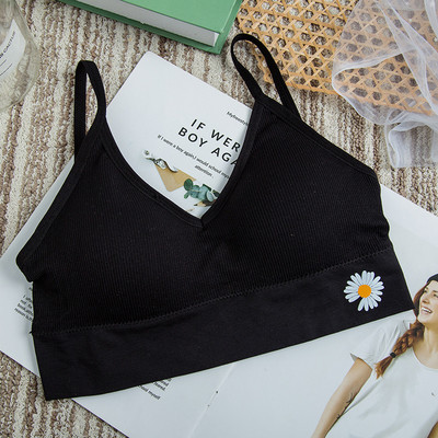 HIVOF μικρή καμιζόλα από χρυσάνθεμο, σωληνωτή μπλούζα, αθλητικά εσώρουχα για κορίτσια χωρίς ατσάλι, εσώρουχα βάσης, άνετα και αναπνεύσιμα β