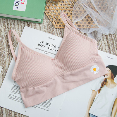 HIVOF μικρή καμιζόλα από χρυσάνθεμο, σωληνωτή μπλούζα, αθλητικά εσώρουχα για κορίτσια χωρίς ατσάλι, εσώρουχα βάσης, άνετα και αναπνεύσιμα β