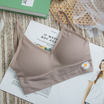 HIVOF μικρή καμιζόλα από χρυσάνθεμο, σωληνωτή μπλούζα, αθλητικά εσώρουχα για κορίτσια χωρίς ατσάλι, εσώρουχα βάσης, άνετα και αναπνεύσιμα β