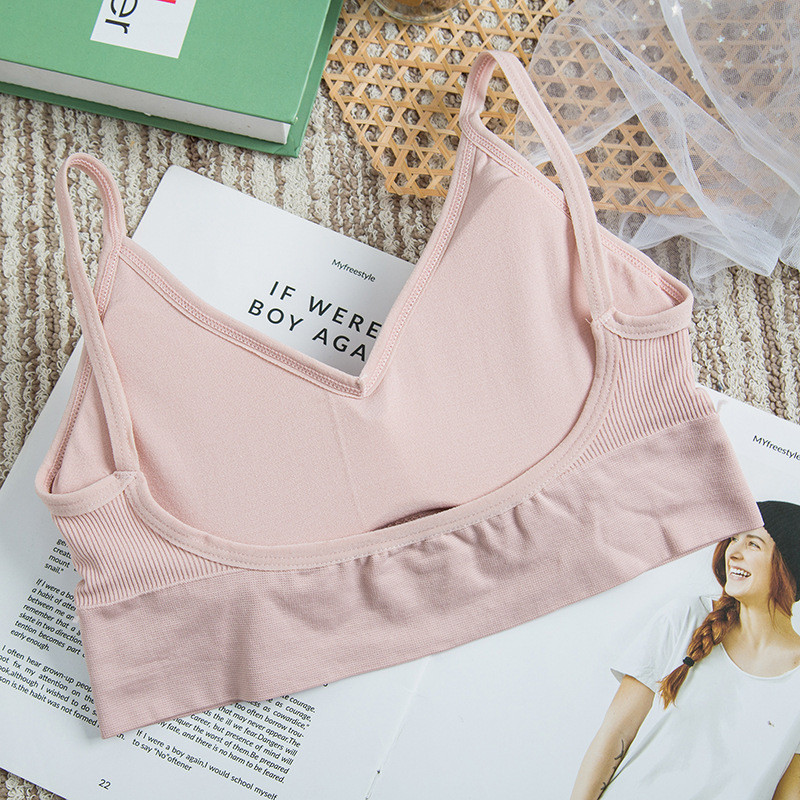 HIVOF μικρή καμιζόλα από χρυσάνθεμο, σωληνωτή μπλούζα, αθλητικά εσώρουχα για κορίτσια χωρίς ατσάλι, εσώρουχα βάσης, άνετα και αναπνεύσιμα β