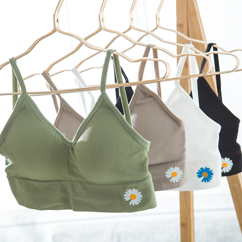 HIVOF μικρή καμιζόλα από χρυσάνθεμο, σωληνωτή μπλούζα, αθλητικά εσώρουχα για κορίτσια χωρίς ατσάλι, εσώρουχα βάσης, άνετα και αναπνεύσιμα β