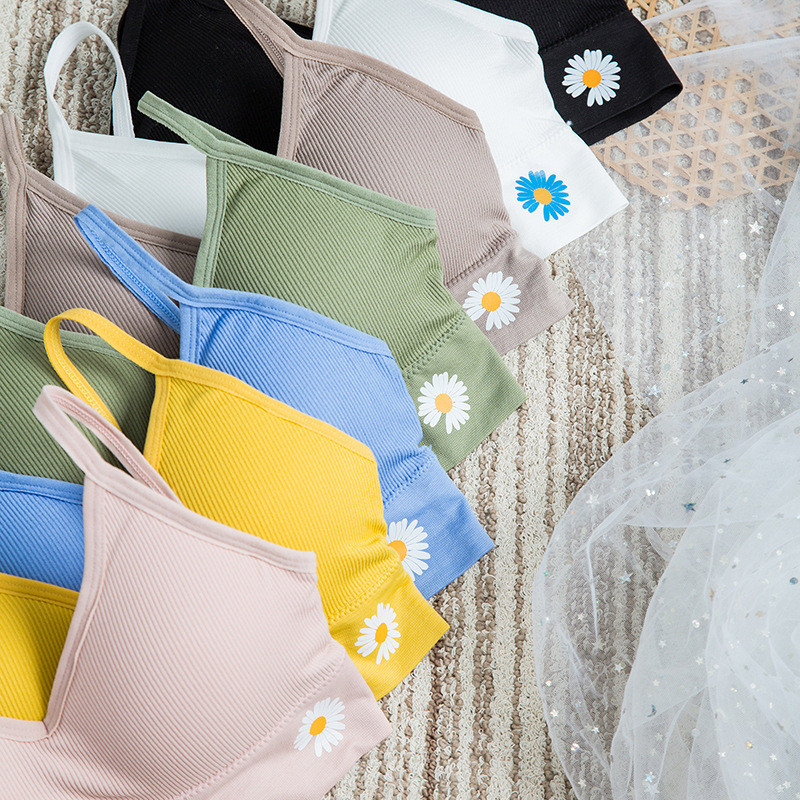 HIVOF μικρή καμιζόλα από χρυσάνθεμο, σωληνωτή μπλούζα, αθλητικά εσώρουχα για κορίτσια χωρίς ατσάλι, εσώρουχα βάσης, άνετα και αναπνεύσιμα β