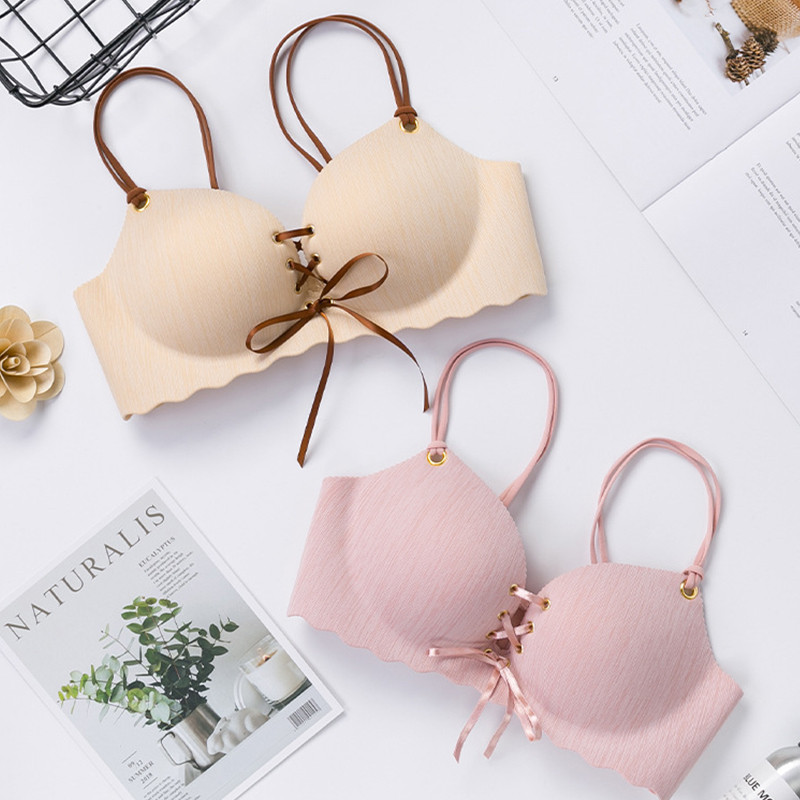 HIVOF-i uus terasest rõngasteta aluspesu ühes tükis õmblusteta eemaldatav nööriga rinnahoidja tüdrukutele, rihmaga aluspesu