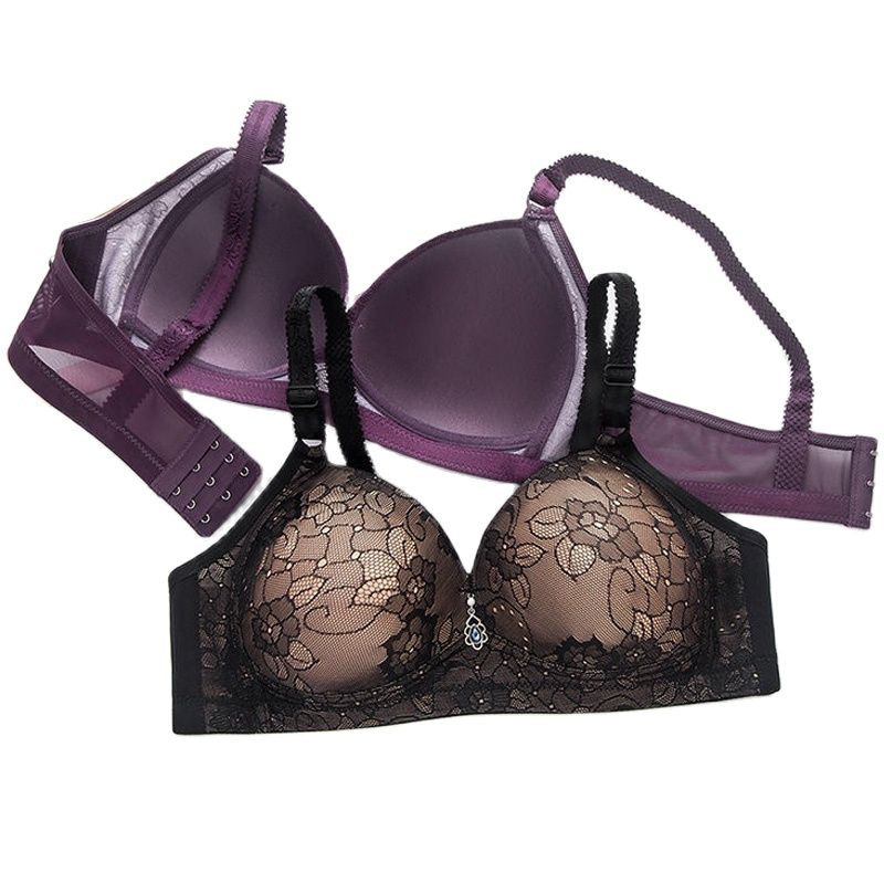 Sutiene pentru femei Sutien sexy fără fir Crop Top Sutiene cu dantelă Push Up Gather Ladies Lenjerie Undrwear Biustonosz Sujetador