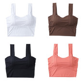 449B Γυναικείο Αθλητικό σουτιέν χωρίς ραφές, φαρδύ λουράκι, σέξι προπόνηση, φανελάκι γιόγκα με επένδυση