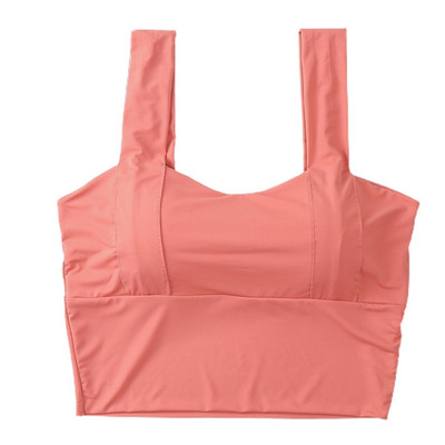 449B Γυναικείο Αθλητικό σουτιέν χωρίς ραφές, φαρδύ λουράκι, σέξι προπόνηση, φανελάκι γιόγκα με επένδυση