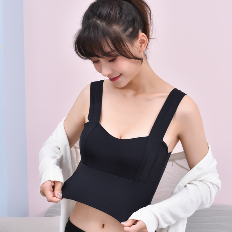 449B Γυναικείο Αθλητικό σουτιέν χωρίς ραφές, φαρδύ λουράκι, σέξι προπόνηση, φανελάκι γιόγκα με επένδυση