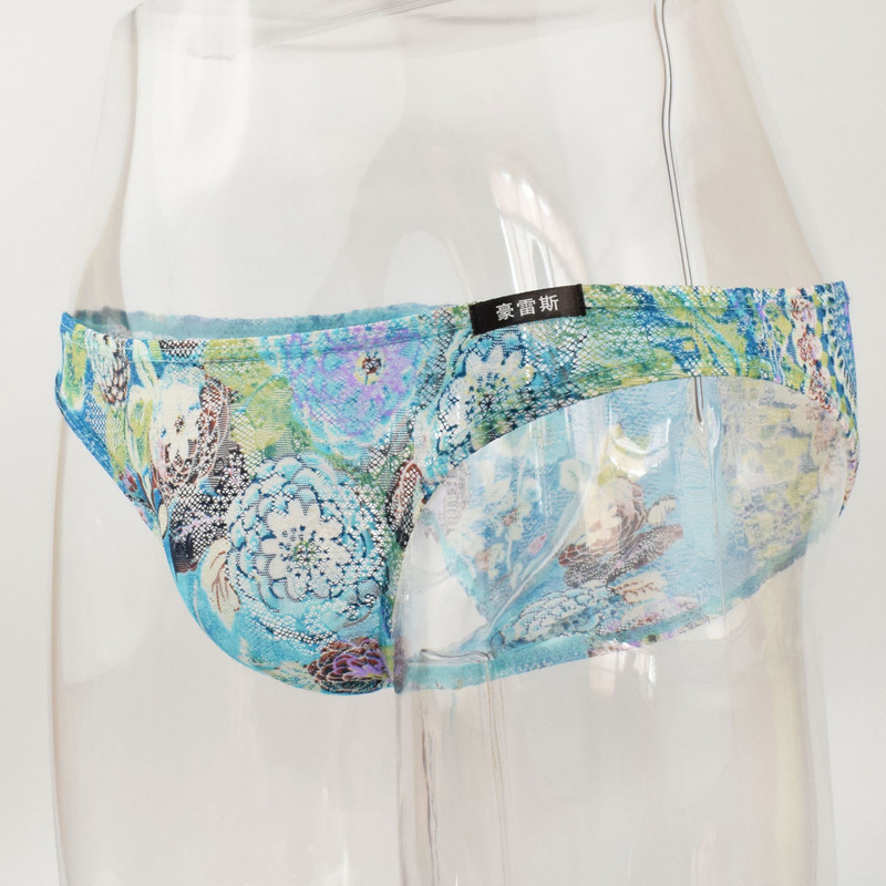 2019 marca Howe ray Lenjerie de corp pentru bărbați Slip Calzoncillos Material din dantelă Chiloți transparenti sexy Jockstrap Slip Cueca Masculina