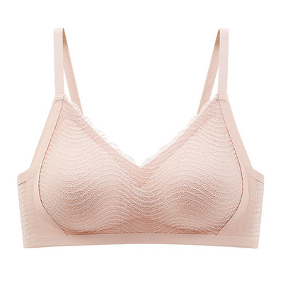 Čipkasto jednodijelno bešavno žensko donje rublje protiv spuštanja, nabrana fiksna košarica, bez čeličnog prstena, podesive naramenice, ženski grudnjak