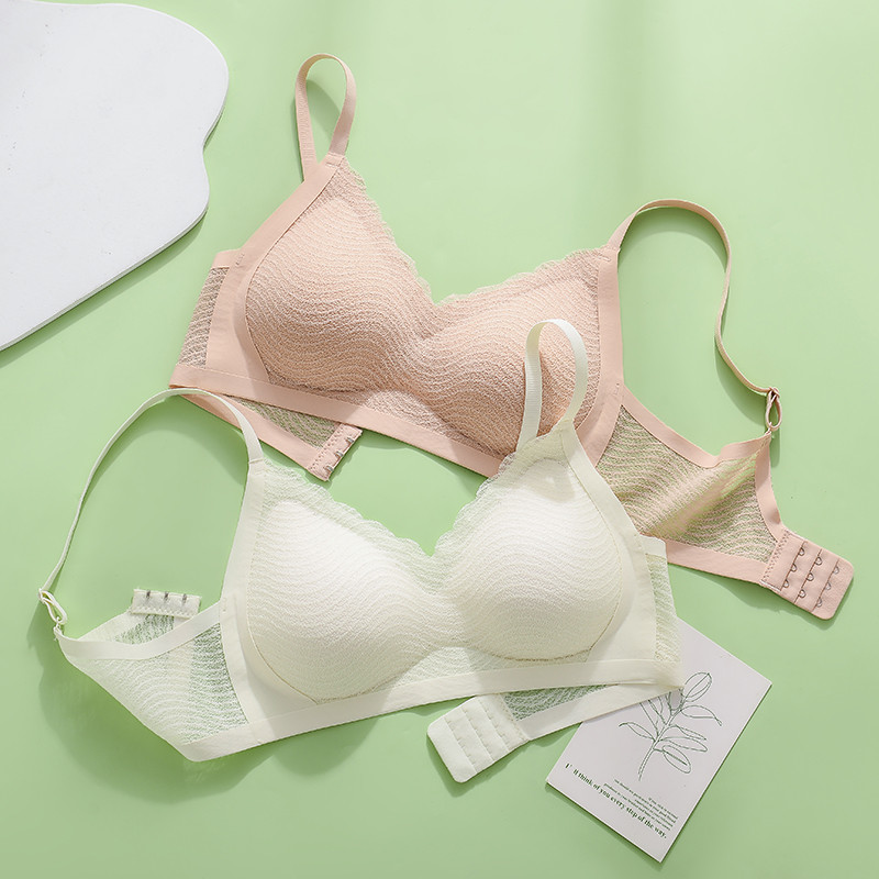 Čipkasto jednodijelno bešavno žensko donje rublje protiv spuštanja, nabrana fiksna košarica, bez čeličnog prstena, podesive naramenice, ženski grudnjak