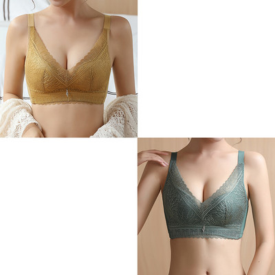 SofbeauForY 2kom/komplet Žensko donje rublje skuplja male grudi Debele i tanke Dvije vrste seksi čipkasti podesivi grudnjak bez čeličnih rubova