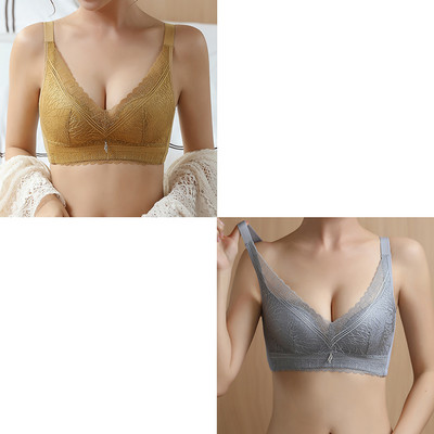 SofbeauForY 2kom/komplet Žensko donje rublje skuplja male grudi Debele i tanke Dvije vrste seksi čipkasti podesivi grudnjak bez čeličnih rubova