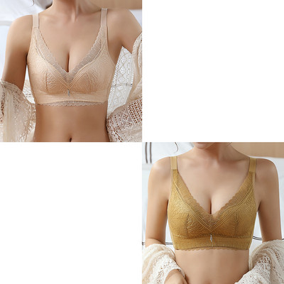 SofbeauForY 2kom/komplet Žensko donje rublje skuplja male grudi Debele i tanke Dvije vrste seksi čipkasti podesivi grudnjak bez čeličnih rubova