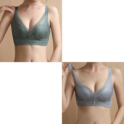 SofbeauForY 2kom/komplet Žensko donje rublje skuplja male grudi Debele i tanke Dvije vrste seksi čipkasti podesivi grudnjak bez čeličnih rubova