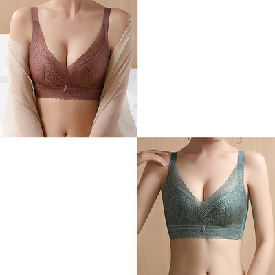 SofbeauForY 2kom/komplet Žensko donje rublje skuplja male grudi Debele i tanke Dvije vrste seksi čipkasti podesivi grudnjak bez čeličnih rubova