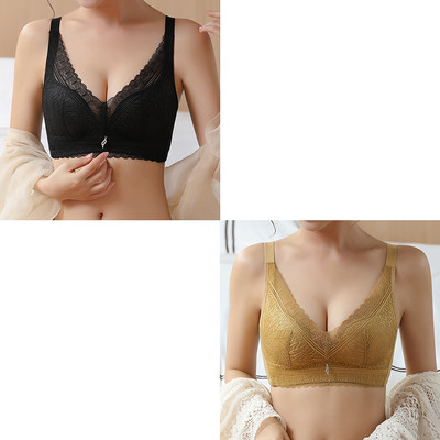 SofbeauForY 2kom/komplet Žensko donje rublje skuplja male grudi Debele i tanke Dvije vrste seksi čipkasti podesivi grudnjak bez čeličnih rubova